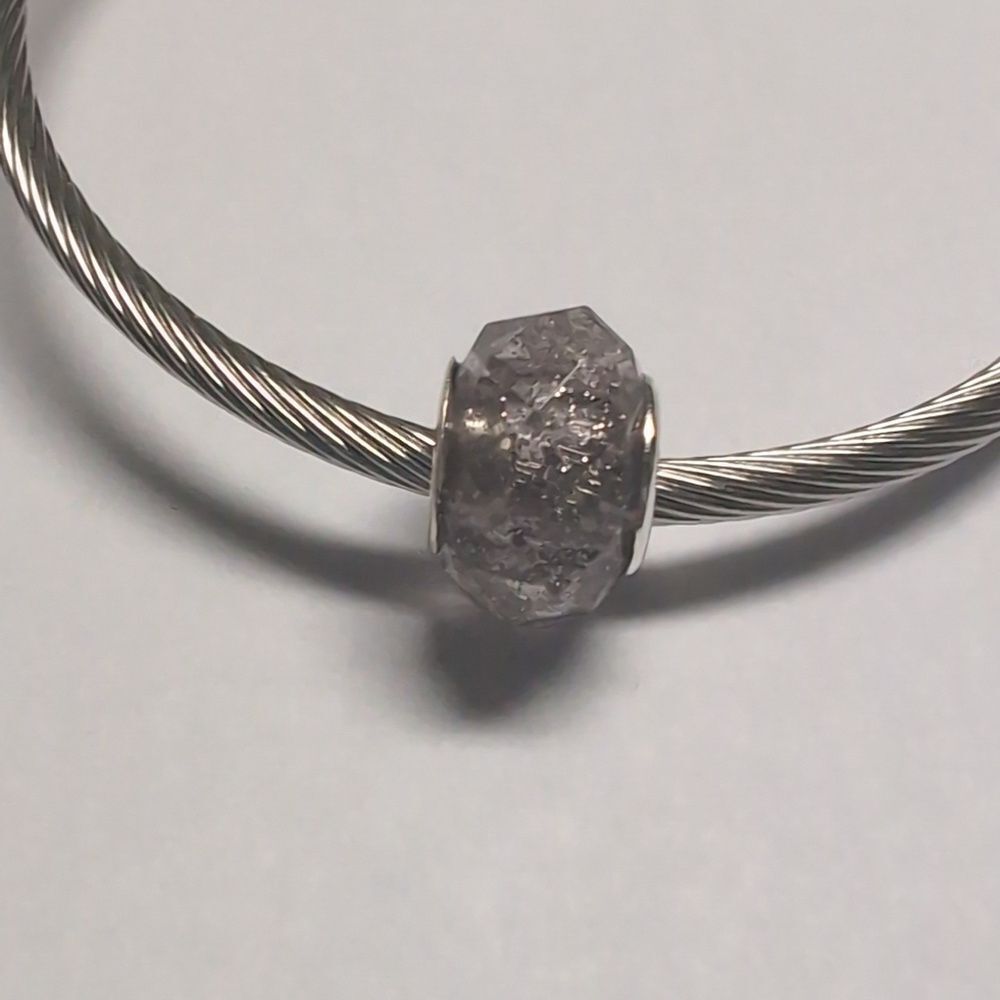 Silverβ GlitteryβCharm for Pandora Style Bracelet